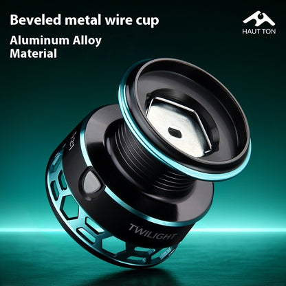 Gap-Free Long Casting Lure Spinning Reel Double Handle Squid Reel Micro Fishing Reel 5.2:1 Casting Reel Fishing Reel