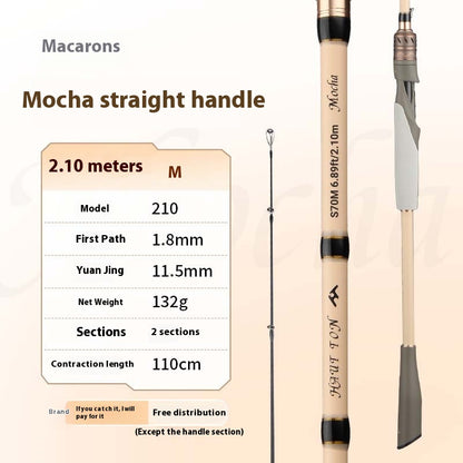 1.68m UL Micro Lure Rod 2.1m Universal Long Casting Fishing Rod Carbon EVA Handle Fishing Rod Black Rod