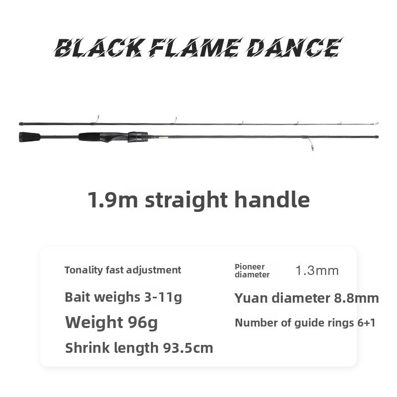 Haodun Full Fuji O-Ring Carbon Micro Lure Rod with Sound Wheel Seat 1.68m UL Fishing Rod Long Casting Fishing Rod