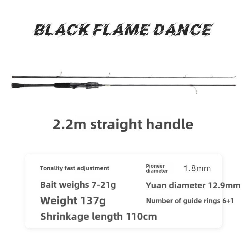 Haodun Full Fuji O-Ring Carbon Micro Lure Rod with Sound Wheel Seat 1.68m UL Fishing Rod Long Casting Fishing Rod
