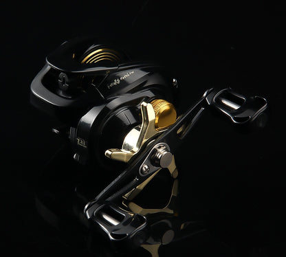 Electroplated Universal Water Drop Reel Lure Casting Fishing Reel with Drag Alarm 7.2:1 Metal Fishing Reel
