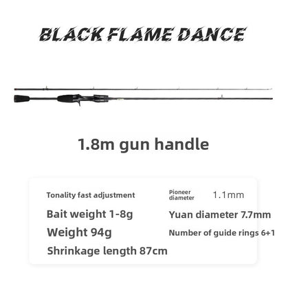 Haodun Full Fuji O-Ring Carbon Micro Lure Rod with Sound Wheel Seat 1.68m UL Fishing Rod Long Casting Fishing Rod
