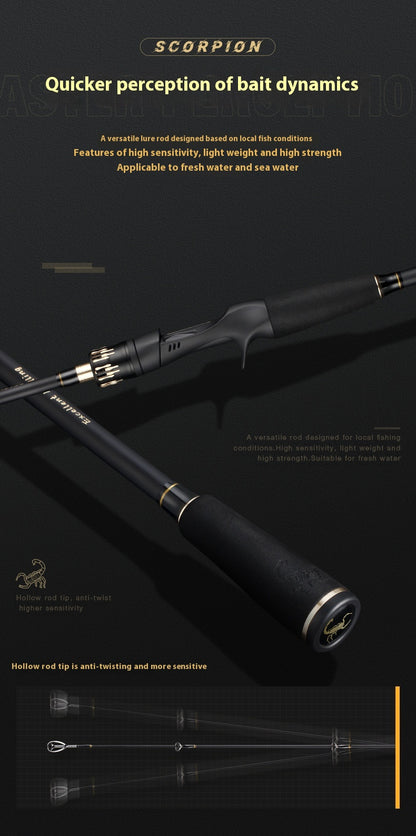 M Tuning Lure Rod Wholesale MH Hardness Lei Qiang Rod Black Rod UL Micro Object Horse Mouth Fishing Rod Long Casting Fishing Rod