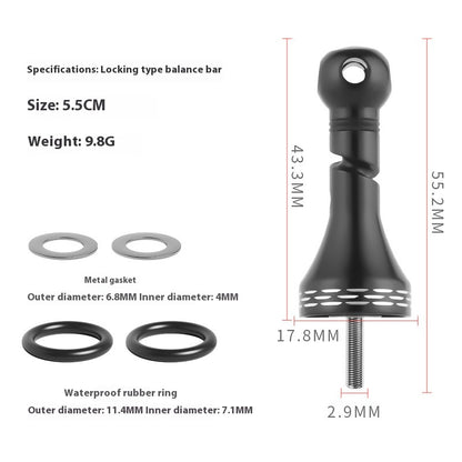 Spinning Wheel Metal Balance Rod Fishing Wheel Anti-Collision Rod Modified Fishing Wheel Rocker Arm Nut Accessories Can Hang Bait
