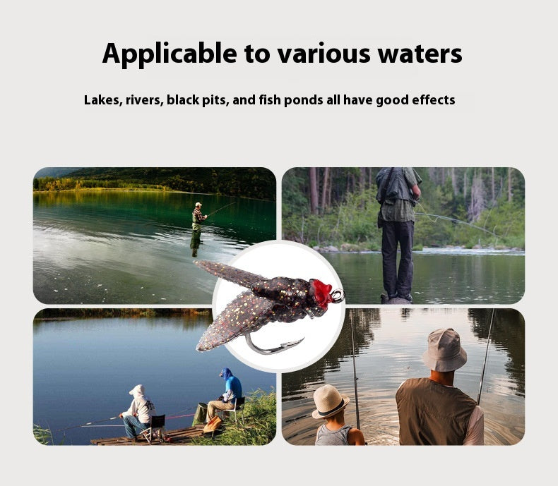 Lure Fly Hook Soft Bait Bionic Insect Fake Bait Fly Hook with Fish Attractant for Stream Fishing for Mouthfish and Whitefish
