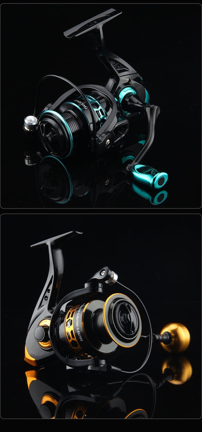 Gap-Free Long Casting Lure Spinning Reel Double Handle Squid Reel Micro Fishing Reel 5.2:1 Casting Reel Fishing Reel