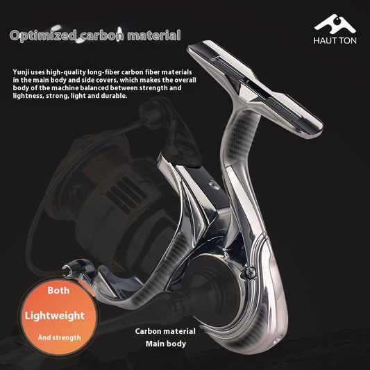 Micro Spinning Wheel Carbon Body Only 165g Long Casting Lure Fishing Reel 6+1 Bearing Screw-in Fishing Reel