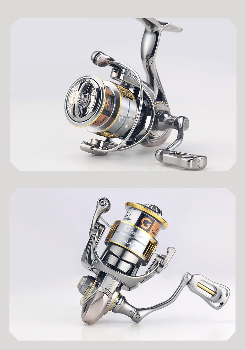 Micro Spinning Wheel Carbon Body Only 165g Long Casting Lure Fishing Reel 6+1 Bearing Screw-in Fishing Reel