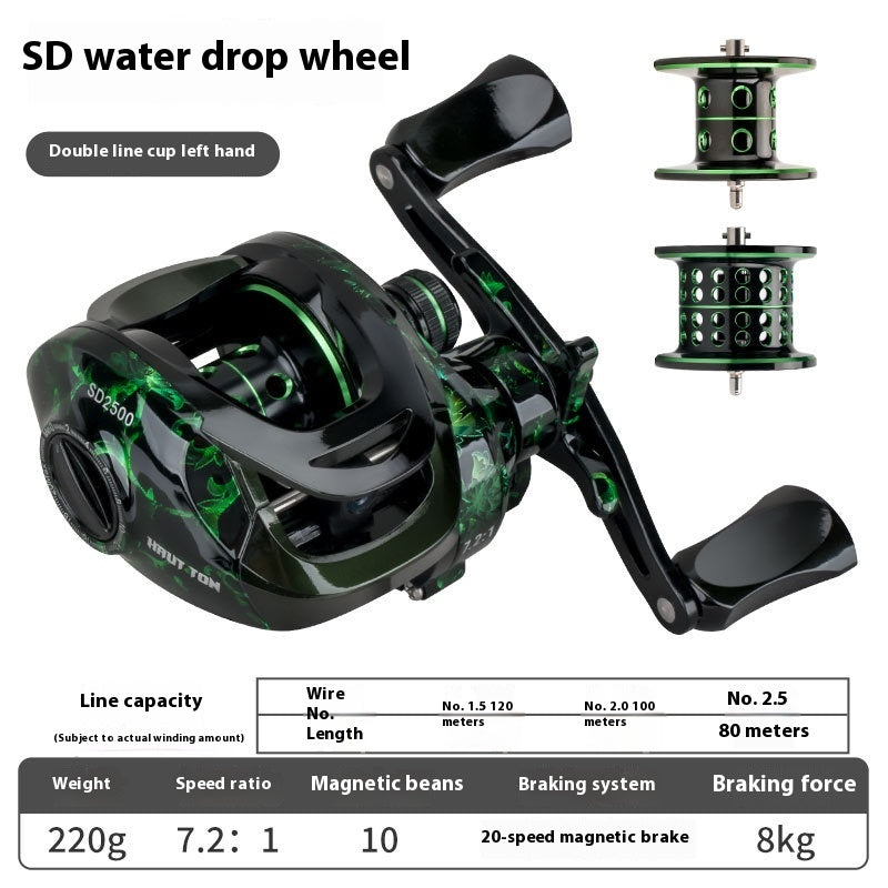 Anti-Explosion Line Water Drop Reel Wholesale Metal Lure Reel Long Casting Fishing Reel Lei Qiang Black Fishing Reel Sea Fishing Reel
