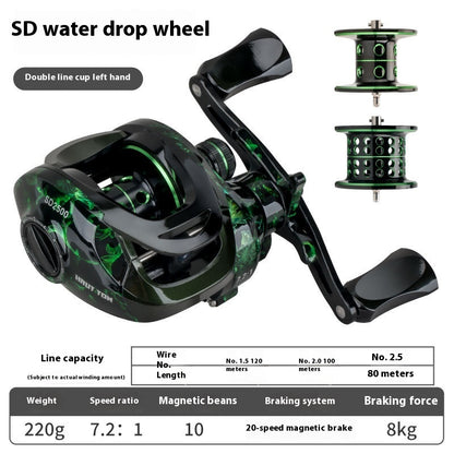 Anti-Explosion Line Water Drop Reel Wholesale Metal Lure Reel Long Casting Fishing Reel Lei Qiang Black Fishing Reel Sea Fishing Reel