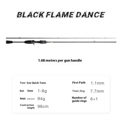 M Tuning Lure Rod Wholesale MH Hardness Lei Qiang Rod Black Rod UL Micro Object Horse Mouth Fishing Rod Long Casting Fishing Rod