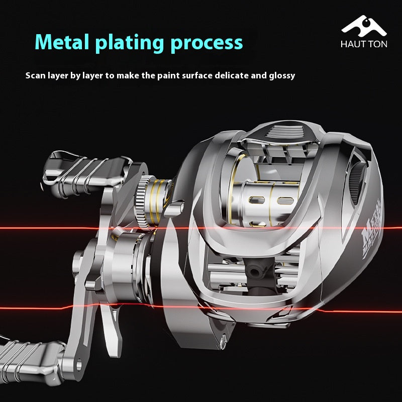 Metal Plated Fishing Reel Carbon Lure Baitcasting Reel Short Shaft Line Cup Fishing Reel 7.1:1 Micro Fishing Reel Wholesale