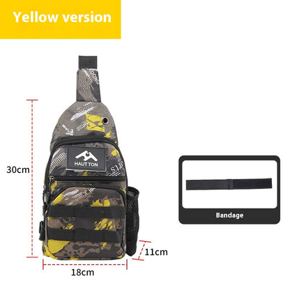 Lure Bag 2025 New Multifunctional Fishing Bag with Rod Insert Camouflage Outdoor Single Shoulder Crossbody Bag Lure Waist Bag