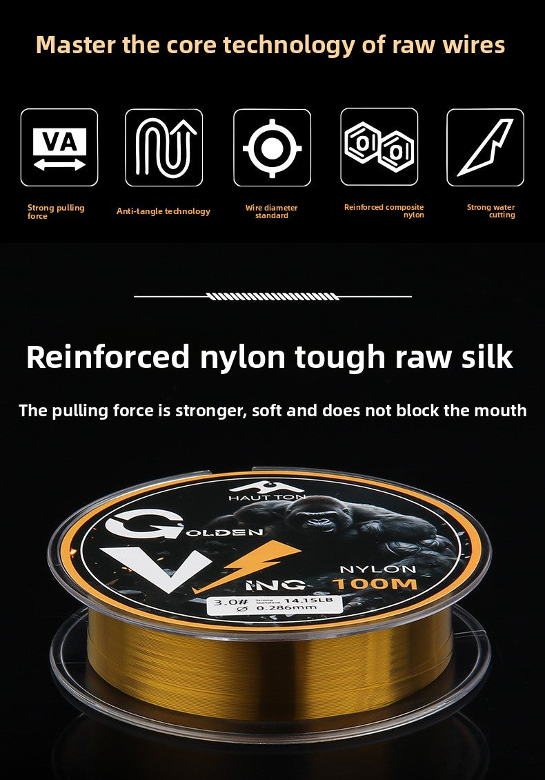 100m Lure-Specific Nylon Line Fishing Line Main Line Strong Heavy-Duty Line Long Cast Rock Fishing Fishing Line Subline