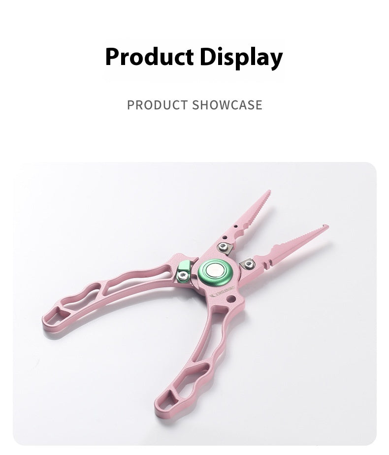 Stainless Steel Integrated Lure Pliers Multi-Functional Fishing Lure Pliers Fish Control Fishing Bait Change Line Cutting Ring Opening Fishing Gear
