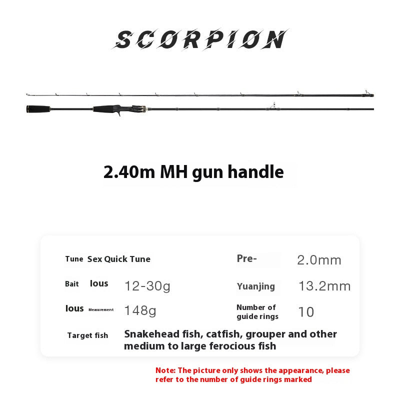 M Tuning Lure Rod Wholesale MH Hardness Lei Qiang Rod Black Rod UL Micro Object Horse Mouth Fishing Rod Long Casting Fishing Rod