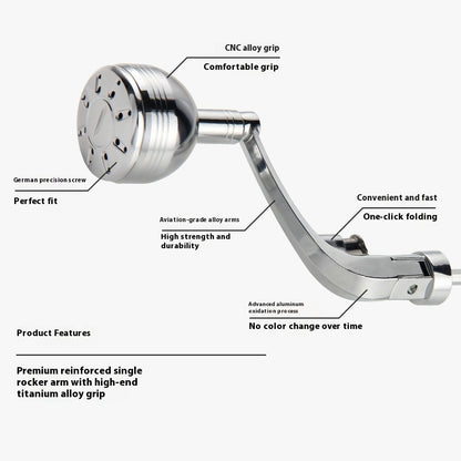 Wholesale Spinning Wheel Metal Crank Arm Metal Spherical Modified Crank Fishing Wheel Single Double Crank Accessories Grip Ball