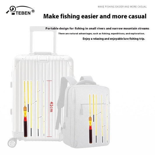 Linglong Youth Edition Lure Rod Five Sections Change to Four Sections Casting Rod Stream Mouth White Strip UL Micro Rod Fishing Rod
