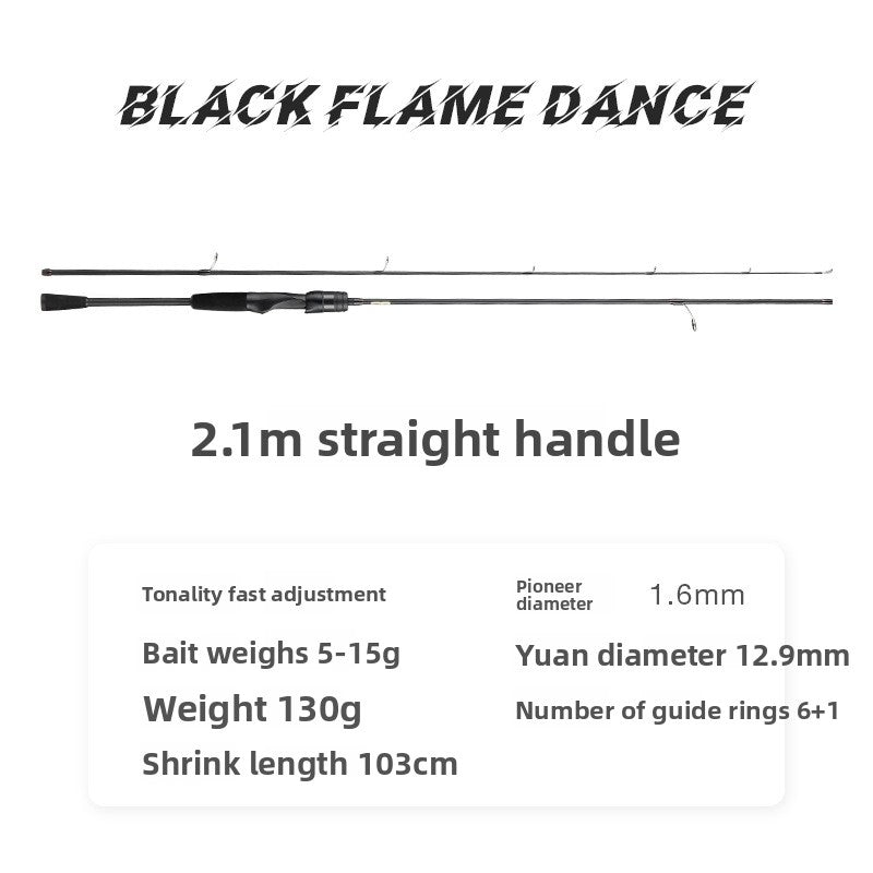 Haodun Full Fuji O-Ring Carbon Micro Lure Rod with Sound Wheel Seat 1.68m UL Fishing Rod Long Casting Fishing Rod