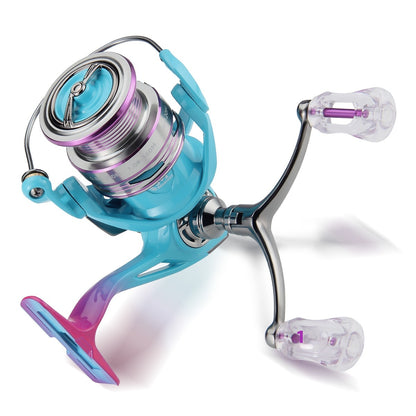Anti-Explosion Line Long Casting Spinning Reel Wholesale 3+1 Gap-Free Fishing Reel 5.2:1 Double Arm Fishing Reel Micro Reel