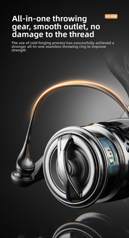 Integrated Casting Line Baitcasting Reel Screw-in Micro Fishing Reel 500 Type 800 Type 5+1 Long Casting Fishing Reel