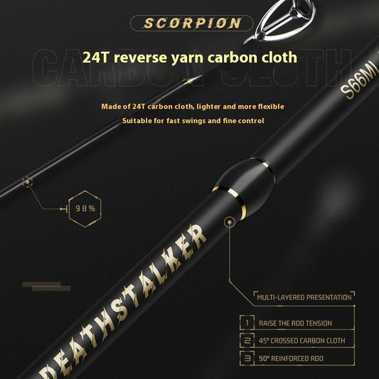 M Tuning Lure Rod Wholesale MH Hardness Lei Qiang Rod Black Rod UL Micro Object Horse Mouth Fishing Rod Long Casting Fishing Rod