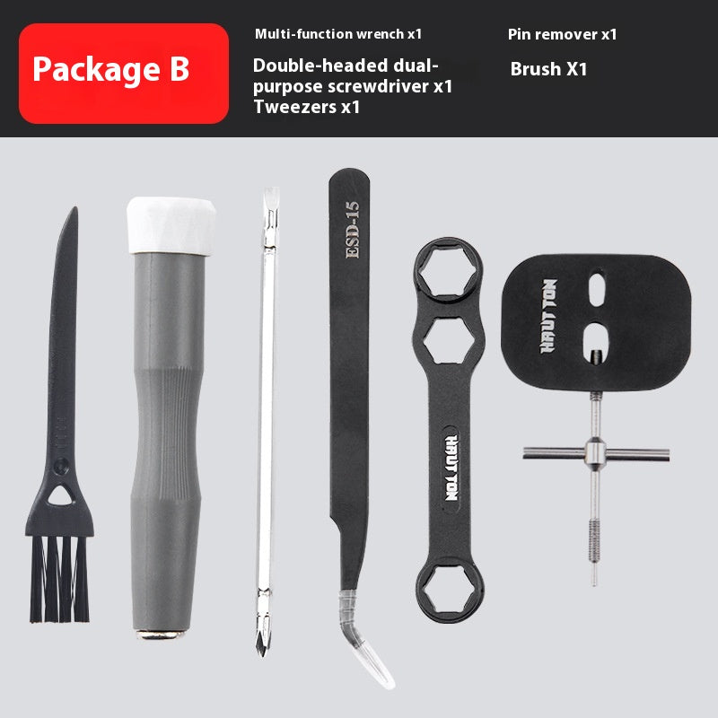 Fishing Reel Disassembly Repair Kit Fishing Reel Water Drop Reel Bearing Pin Remover Multi-Function Wrench Screwdriver Tweezers