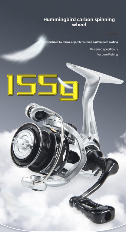 Carbon Micro Spinning Wheel 500 Model Fishing Reel 800 Lure Reel Wholesale Fishing Reel Gapless Fishing Line Reel HB