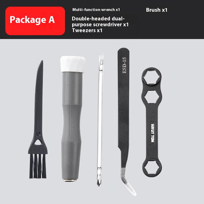 Fishing Reel Disassembly Repair Kit Fishing Reel Water Drop Reel Bearing Pin Remover Multi-Function Wrench Screwdriver Tweezers
