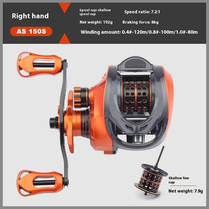 Long Casting Lure Baitcasting Reel Wholesale 7+1 Bearing 7.2:1 Gear Ratio Fishing Reel Micro Fishing Reel Sea Rod Reel