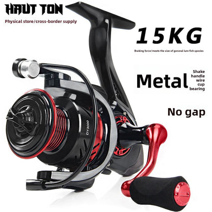 Double Crank Handle Spinning Reel Full Metal Line Cup Lure Fishing Reel Gapless Fishing Reel Long Casting Sea Rod Reel DY