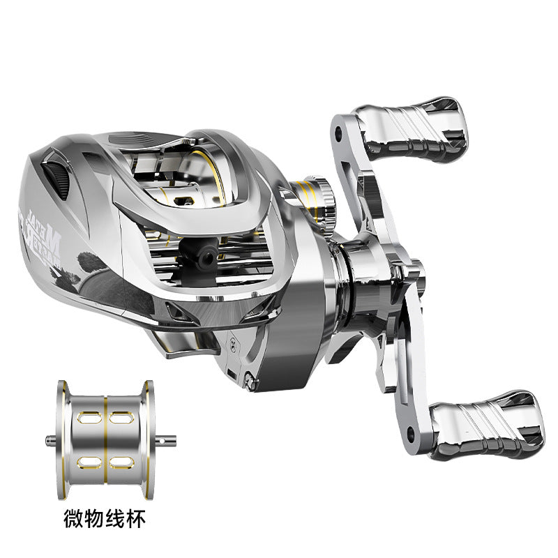 Metal Plated Fishing Reel Carbon Lure Baitcasting Reel Short Shaft Line Cup Fishing Reel 7.1:1 Micro Fishing Reel Wholesale