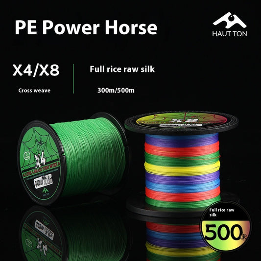 500.8m Strand Strong Horse Line 300.4m Strand Anti-Bite PE Lure Line Wholesale 10.1m Colors Sea Fishing Line