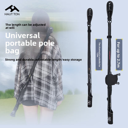 Lure Rod Bag Universal Rod Holder Bag Adjustable Length Width with Velcro Spinning Wheel Bag