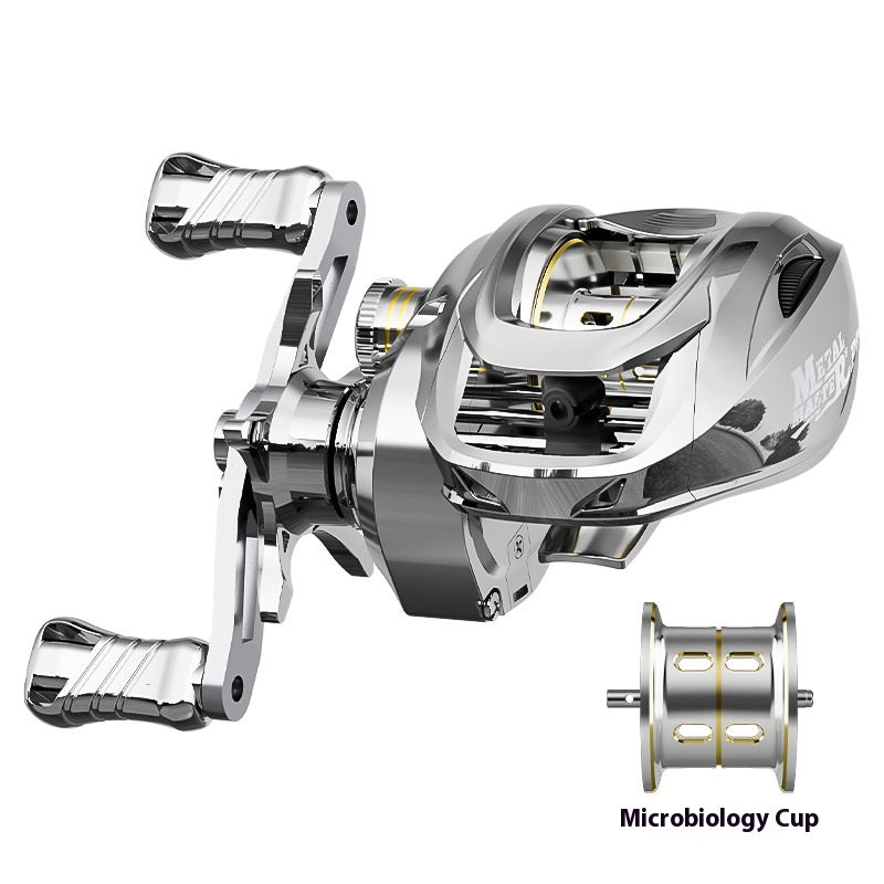 Metal Plated Fishing Reel Carbon Lure Baitcasting Reel Short Shaft Line Cup Fishing Reel 7.1:1 Micro Fishing Reel Wholesale