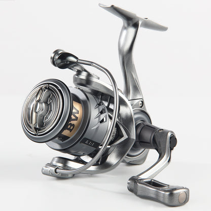 Haodun Micro Fishing Reel Long Casting Lure Carbon Spinning Reel Screw-in Handle 5+1 Bearings Stream Crappie Reel