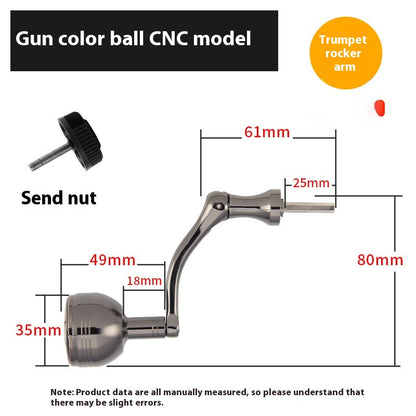 Wholesale Spinning Wheel Metal Crank Arm Metal Spherical Modified Crank Fishing Wheel Single Double Crank Accessories Grip Ball