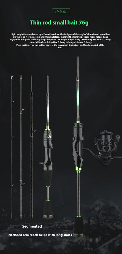 Full Set Fuji O-Ring Lure Rod Wholesale 4-Section Micro Object Mouth Rod Retractable Length Only 45cm Portable Fishing Rod