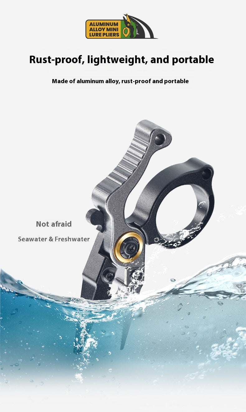 Lockable Aluminum Alloy Pliers Mini Lure Pliers Ring Opener Line Cutter Fishing Line Cutter Ring Cutter Line Cutter Only 28g