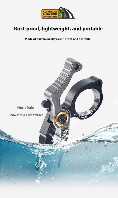 Lockable Aluminum Alloy Pliers Mini Lure Pliers Ring Opener Line Cutter Fishing Line Cutter Ring Cutter Line Cutter Only 28g