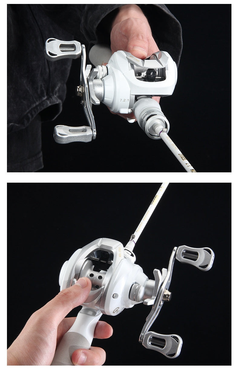 2025 New Model Small White Wheel Micro Lure Wheel Water Drop Wheel 7.2:1 Gear Ratio Fishing Wheel Hot-Selling Fishing Wheel ET