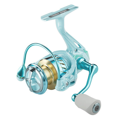 Macaron Lure Spinning Reel Wholesale Shallow Line Cup 7+1 Bearing 5.2:1 Gear Ratio Fishing Reel Long Casting Fishing Reel