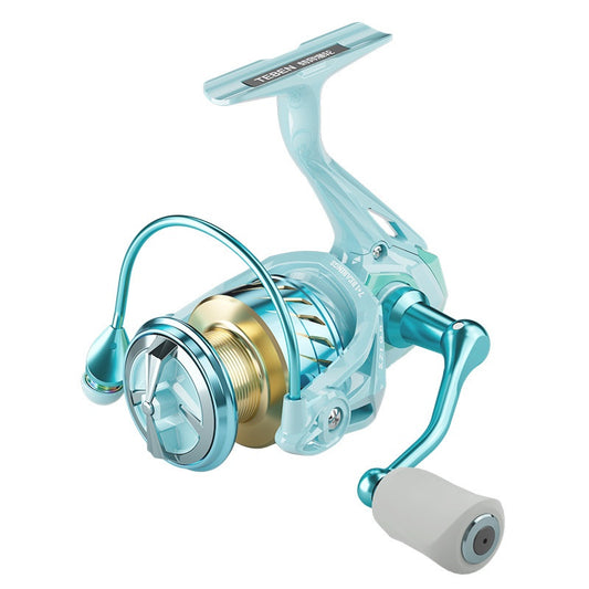Macaron Lure Spinning Reel Wholesale Shallow Line Cup 7+1 Bearing 5.2:1 Gear Ratio Fishing Reel Long Casting Fishing Reel