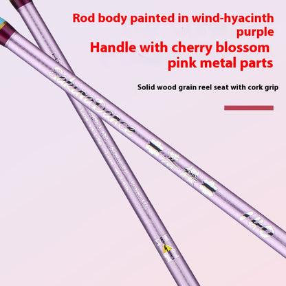 Full Fuji O-Ring 4-Section Micro Lure Rod XUL Ultra Soft Casting Rod Horse Mouth Fiberglass Rod 1.43m Falling Cherry