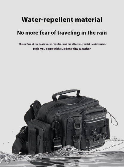 Waterproof Large Capacity Lure Bag Multi-Functional Rod Insert Backpack Outdoor Fishing Bag Single Shoulder Crossbody Bag