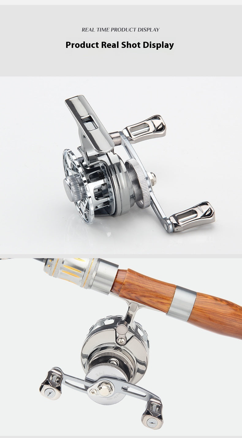 Ice Fishing Reel Winter Fishing Reel Raft Fishing Reel Double Arm High Leg Fishing Reel Point Release Line Raft Reel Front Fishing Reel