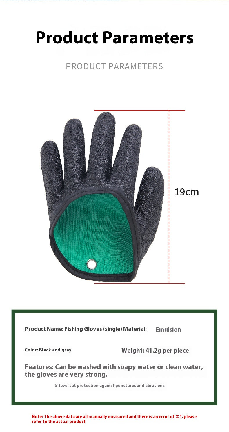 Lure Anti-Slip Fishing Gloves Multi-Functional Fishing Latex Gloves Anti-Puncture Waterproof Sea Fishing Gloves