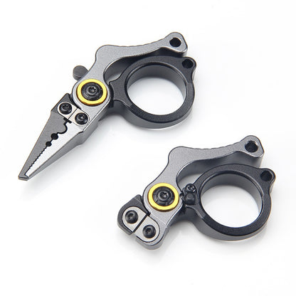 Lockable Aluminum Alloy Pliers Mini Lure Pliers Ring Opener Line Cutter Fishing Line Cutter Ring Cutter Line Cutter Only 28g