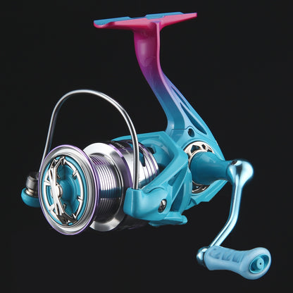 Anti-Explosion Line Long Casting Spinning Reel Wholesale 3+1 Gap-Free Fishing Reel 5.2:1 Double Arm Fishing Reel Micro Reel