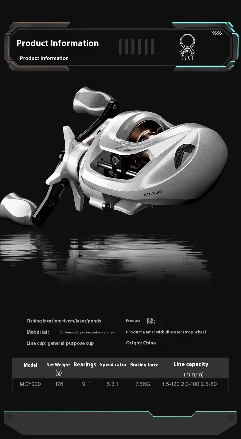 Lure Long Casting Baitcasting Reel Wholesale Takuuma Jig Fox Same Model with Drag Alarm Black Fishing Reel Ultra-light Sea Fishing Reel